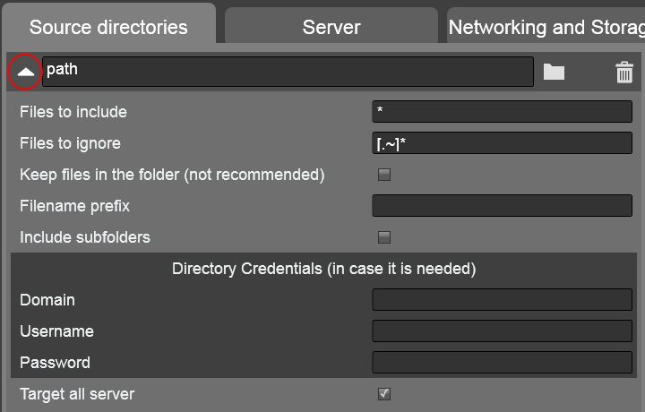Additional settings details